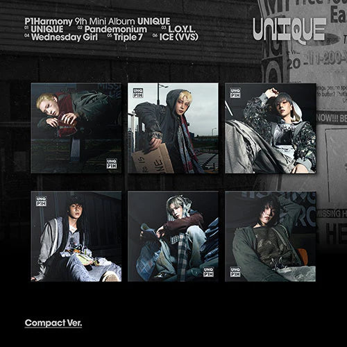 P1HARMONY 'UNIQUE' 9TH MINI ALBUM COMPACT VER.