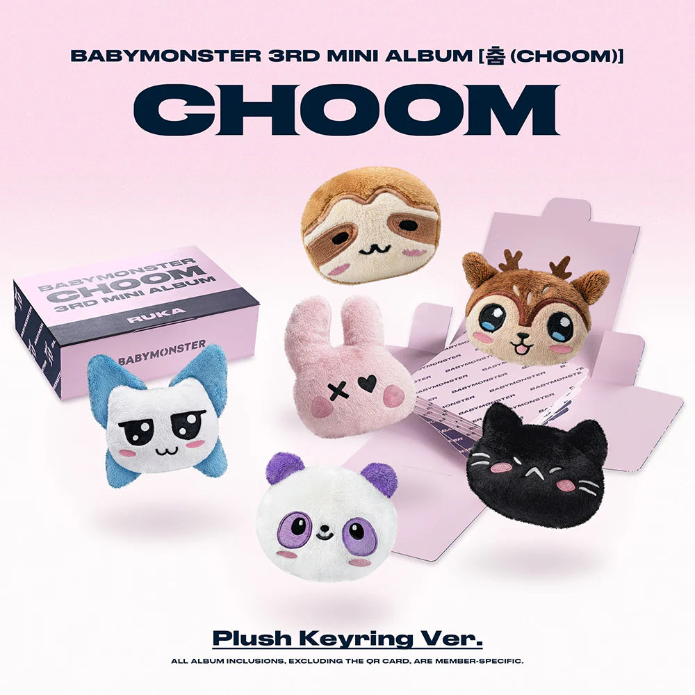 BABYMONSTER 'CHOOM' 3RD MINI ALBUM PLUSH KEYRING VER.