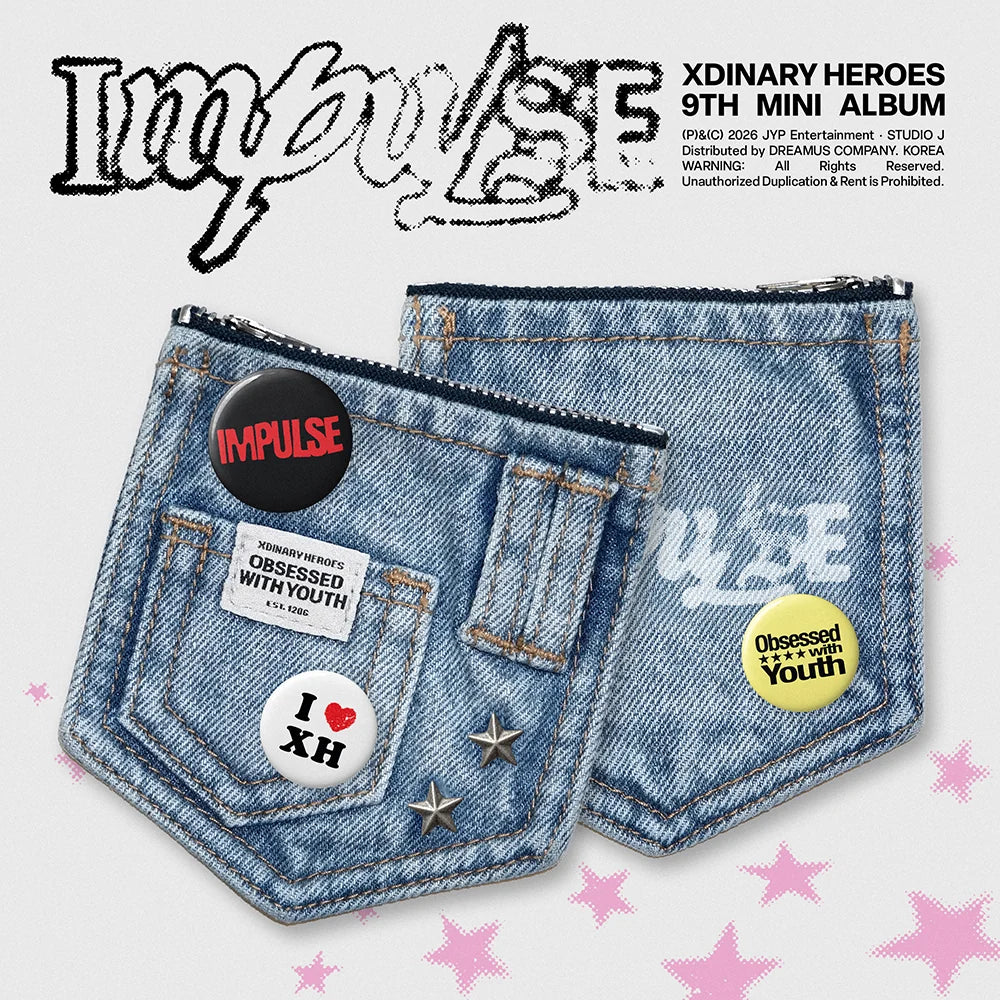 <b>[PRE-ORDER]</b> XDINARY HEROES 'IMPULSE' 9TH MINI ALBUM DENIM POUCH VER.