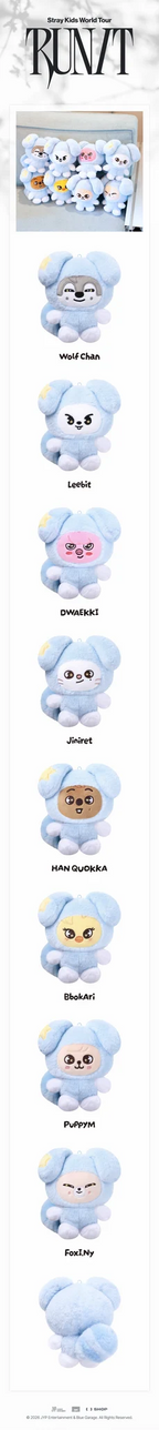 <b>[PRE-ORDER]</b> STRAY KIDS 'RUN IT SEOUL' 2026 WORLD TOUR MD SKZOO PLUSH IN TASY