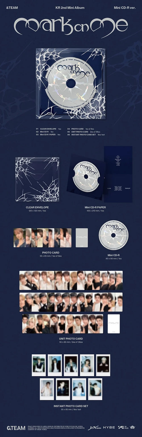 &TEAM 'MARK ON ME' 2ND MINI ALBUM MINI CD-R VER.