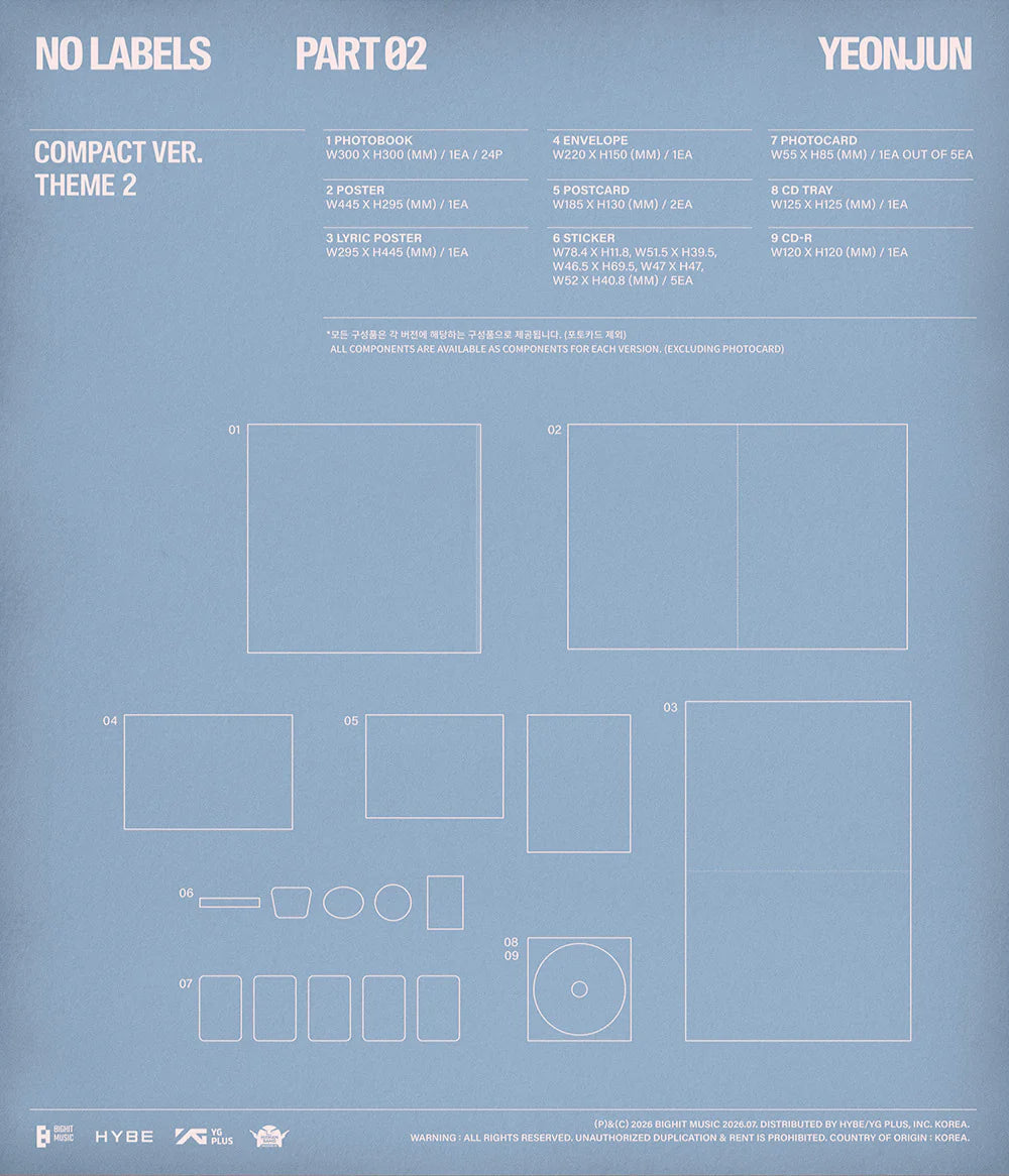 <b>[PRE-ORDER]</b> TXT YEONJUN 'NO LABELS: PART 02' COMPACT VER.