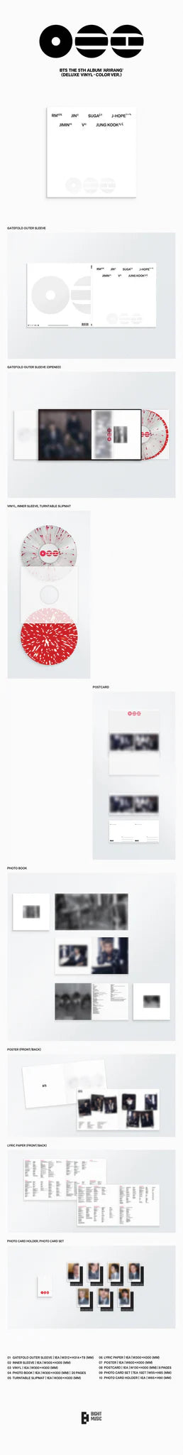 BTS 'ARIRANG' 5TH FULL ALBUM DELUXE VINYL
