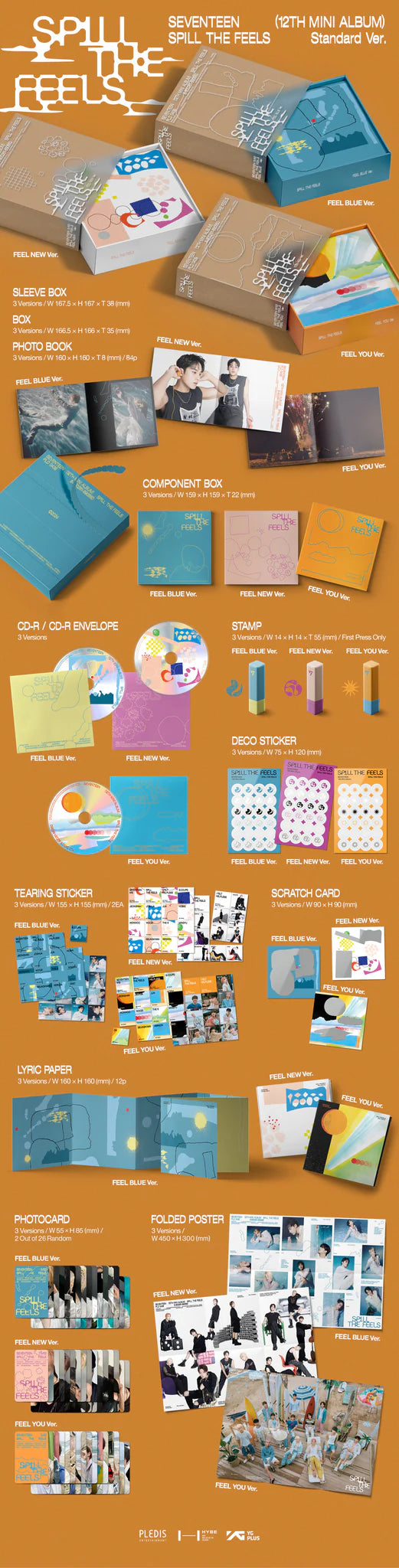 SEVENTEEN 'SPILL THE FEELS' 12TH MINI ALBUM REGULAR VER.