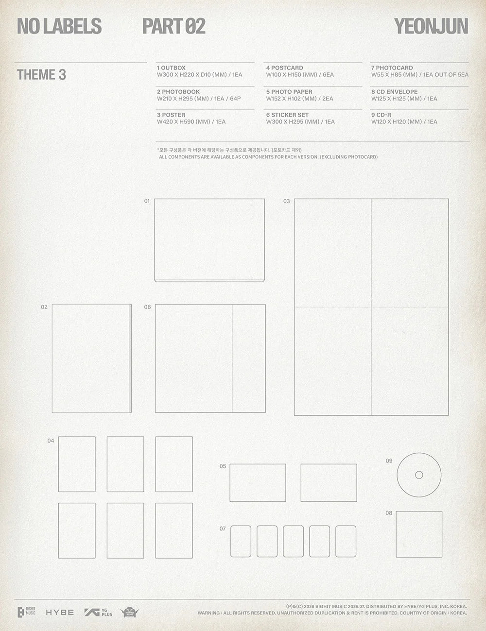 <b>[PRE-ORDER]</b> TXT YEONJUN 'NO LABELS: PART 02'
