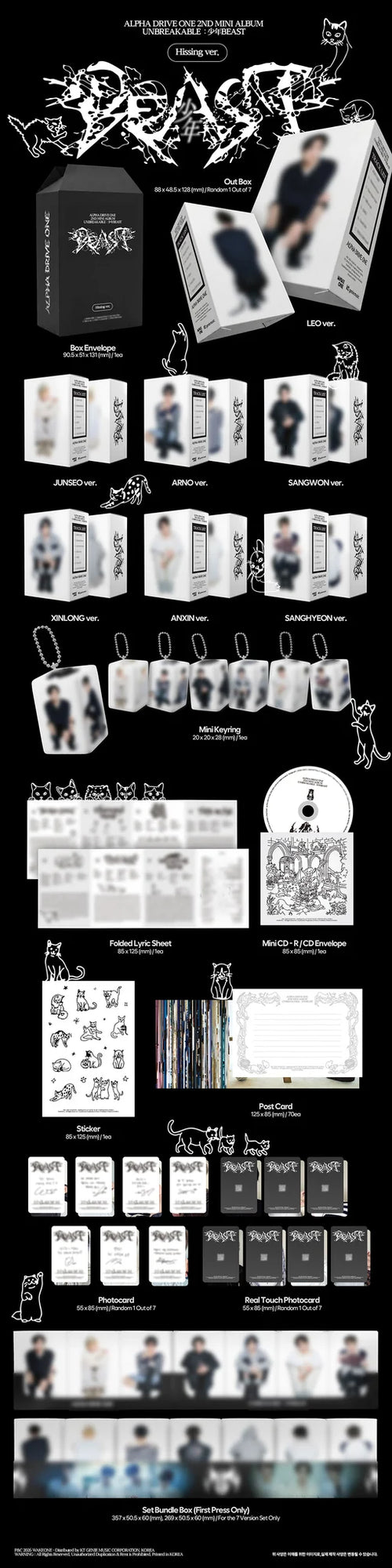 <b>[PRE-ORDER]</b> ALPHA DRIVE ONE 'UNBREAKABLE : 少年BEAST' 2ND MINI ALBUM HISSING VER. [RANDOM]