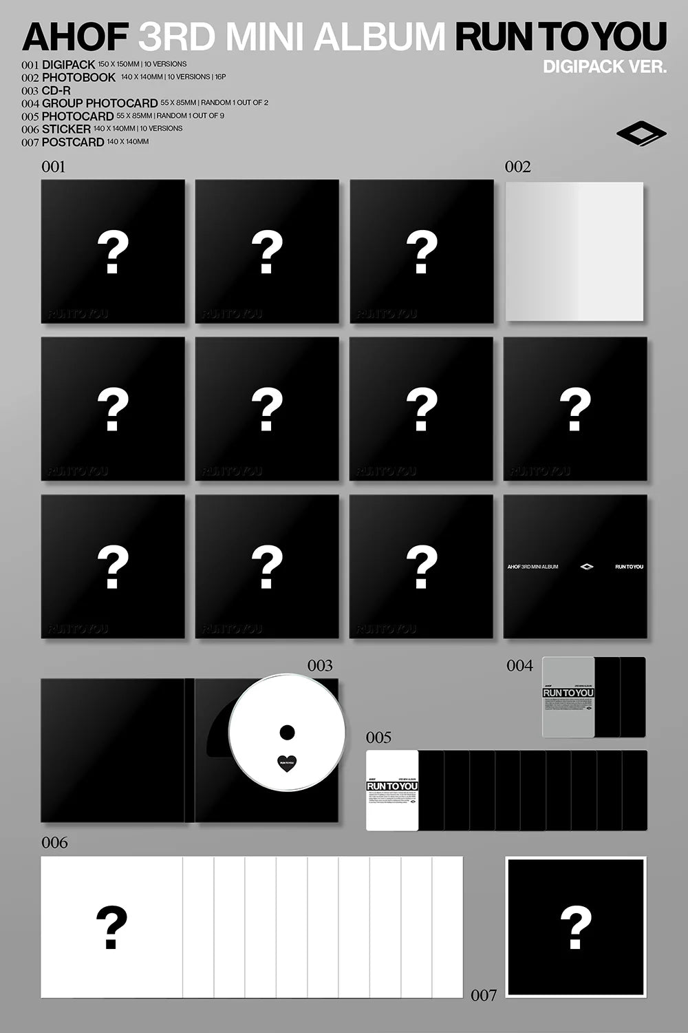 <b>[PRE-ORDER]</b> AHOF 'RUN TO YOU' 3RD MINI ALBUM DIGIPACK VER.