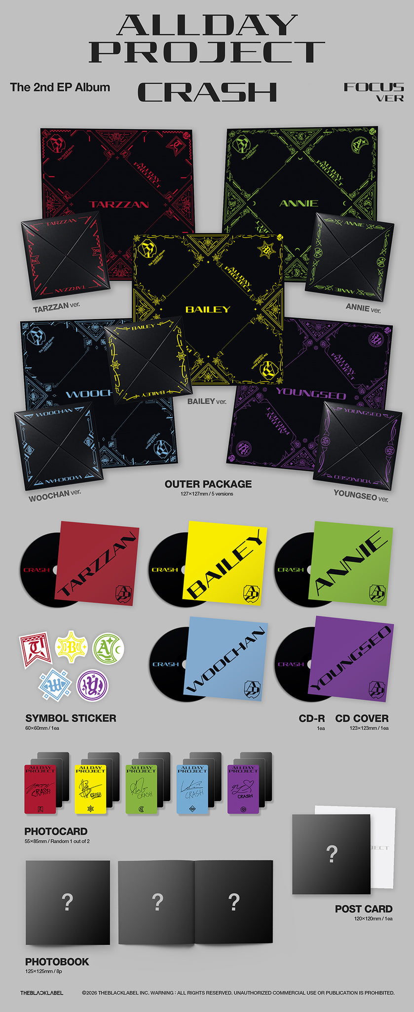 <b>[PRE-ORDER + MAKESTAR BENEFIT]</b> ALLDAY PROJECT 'CRASH' 2ND EP ALBUM FOCUS VER. [RANDOM]