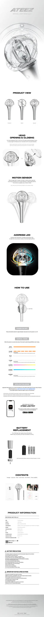 ATEEZ OFFICIAL LIGHT STICK VER. 3
