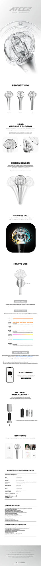 ATEEZ OFFICIAL LIGHT STICK VER. 3