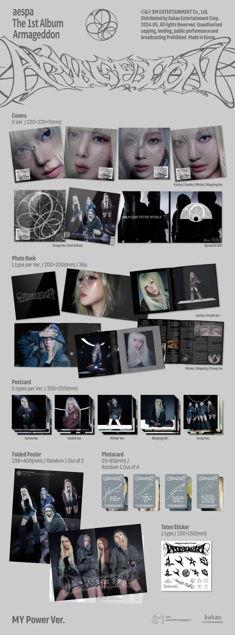 AESPA 'ARMAGEDDON' 1ST STUDIO ALBUM MY POWER VER. (RANDOM)