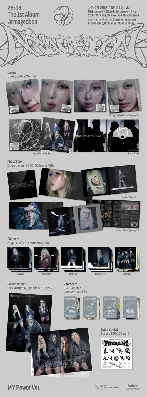 AESPA 'ARMAGEDDON' 1ST STUDIO ALBUM MY POWER VER. (RANDOM)