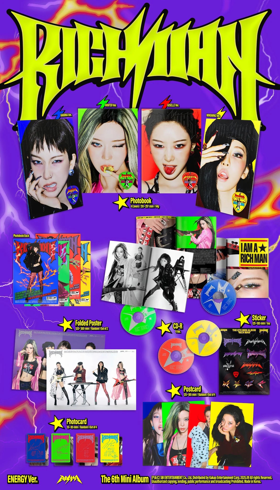 AESPA 'RICH MAN' 6TH MINI ALBUM ENERGY VER.