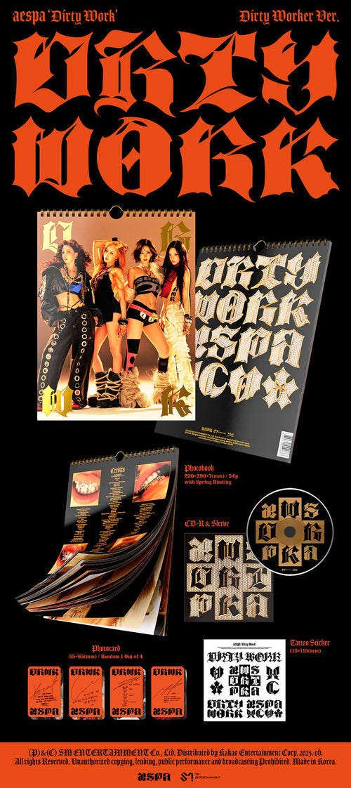 AESPA 'DIRTY WORK' SINGLE ALBUM DIRTY WORKER VER.