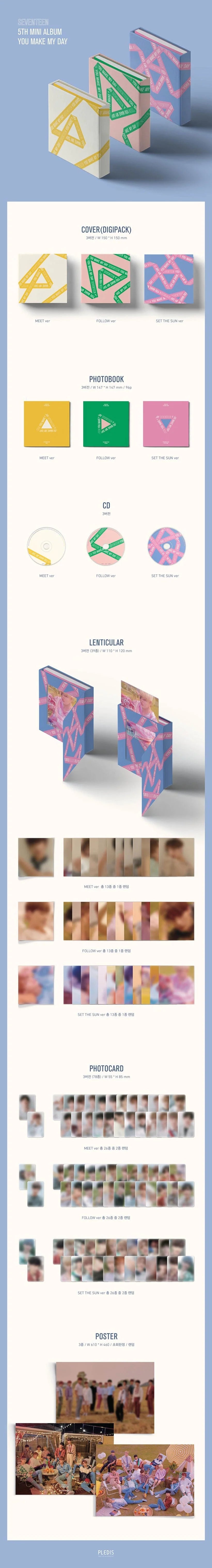 SEVENTEEN 'YOU MAKE MY DAY' 5TH MINI ALBUM [RANDOM]