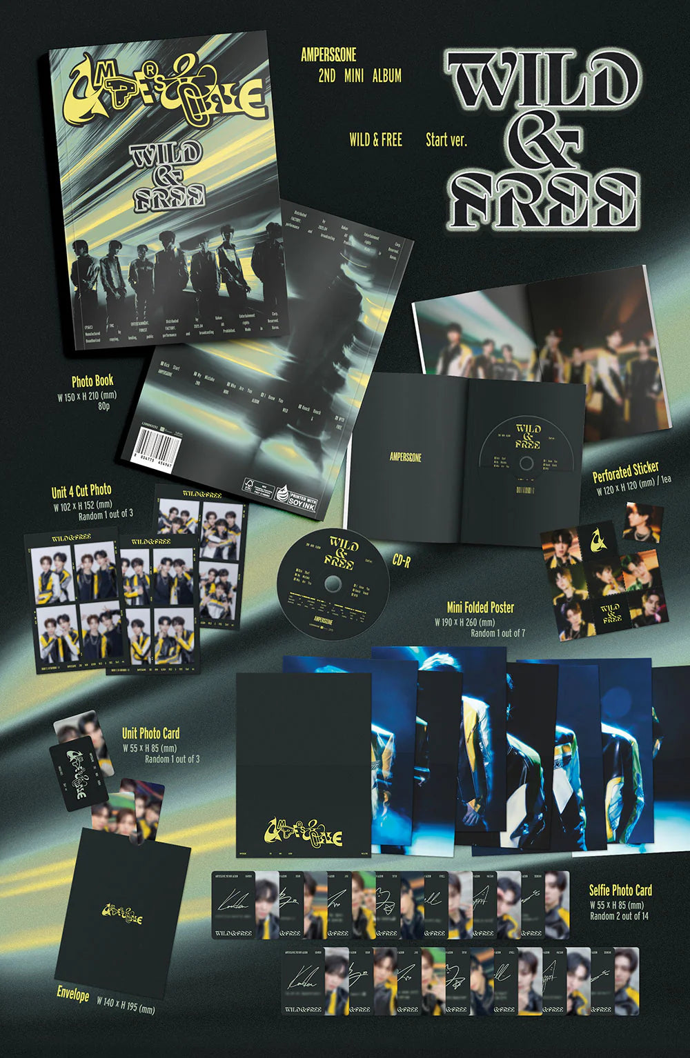 AMPERS&ONE 'WILD&FREE' 2ND MINI ALBUM START VER.
