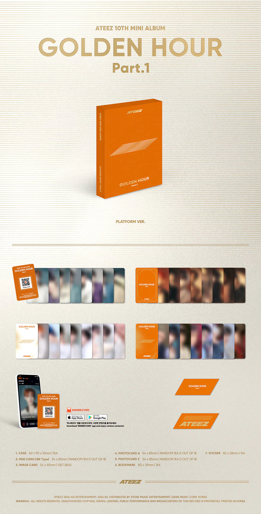 ATEEZ 'GOLDEN HOUR: PART.1' 10TH MINI ALBUM PLATFORM VER.