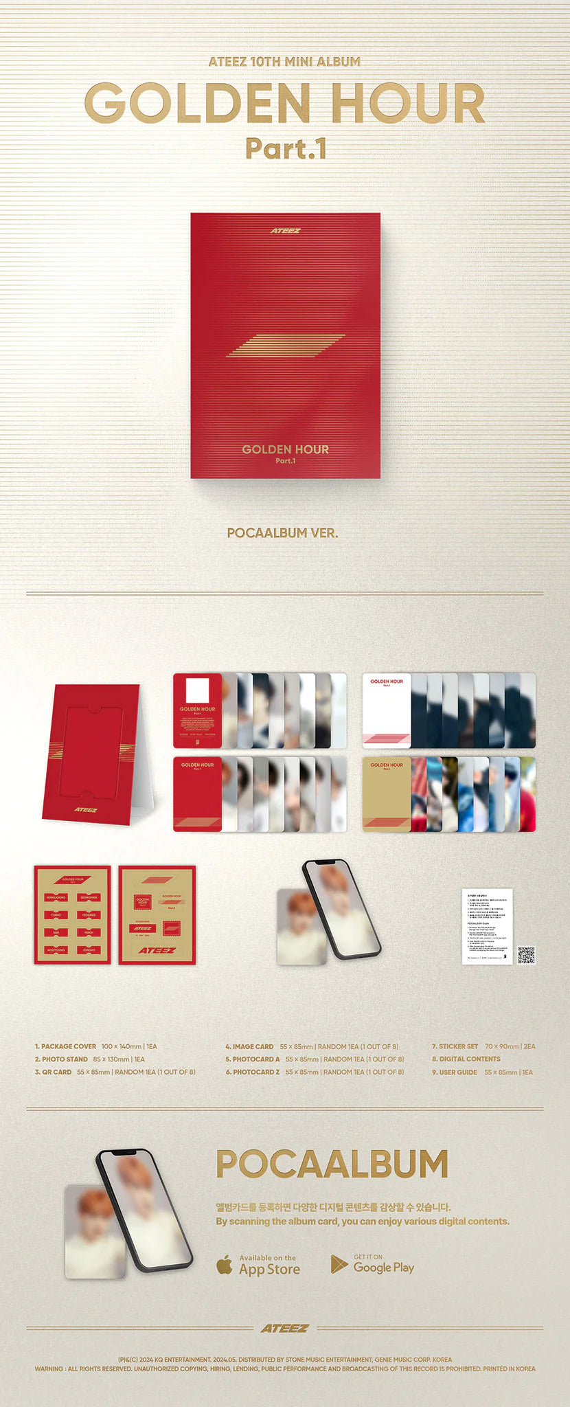 ATEEZ 'GOLDEN HOUR: PART.1' 10TH MINI ALBUM POCA VER.