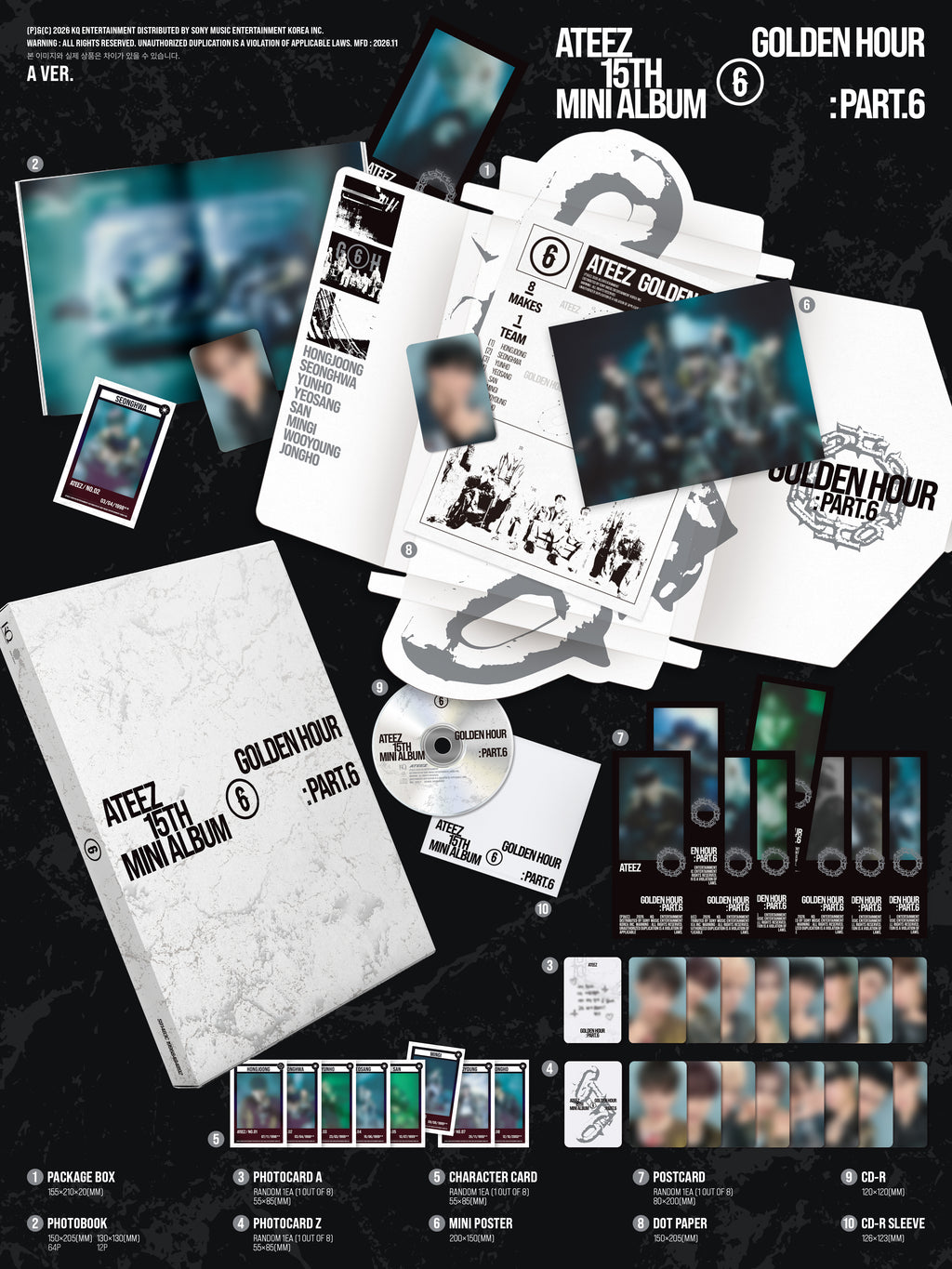 <b>[PRE-ORDER]</b> ATEEZ 'GOLDEN HOUR: PART.6' 15TH MINI ALBUM