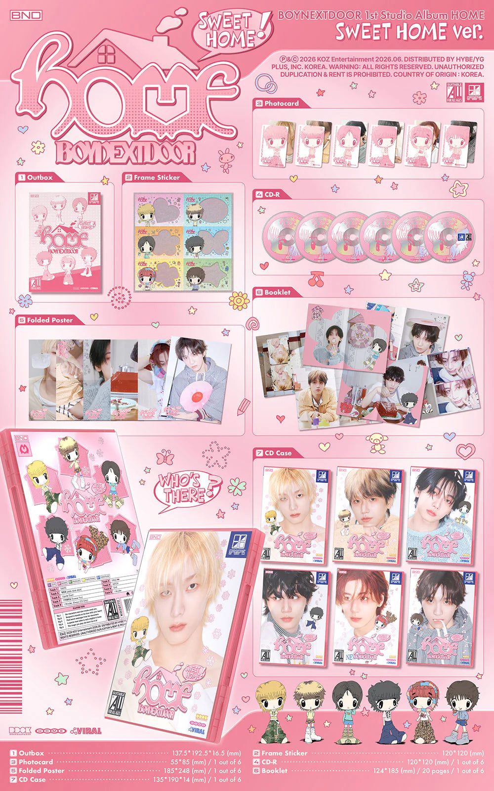 BOYNEXTDOOR 'HOME' 1ST STUDIO ALBUM SWEET HOME VER.
