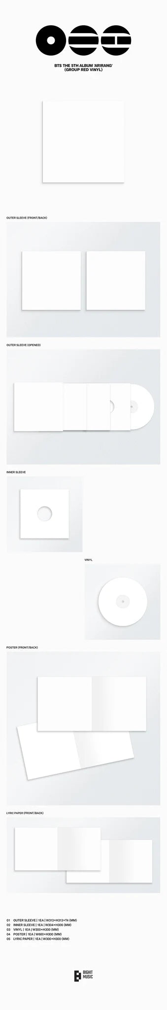 BTS 'ARIRANG' 5TH FULL ALBUM STANDARD VINYL