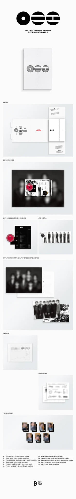 BTS 'ARIRANG' 5TH FULL ALBUM LIVING LEGEND VER.