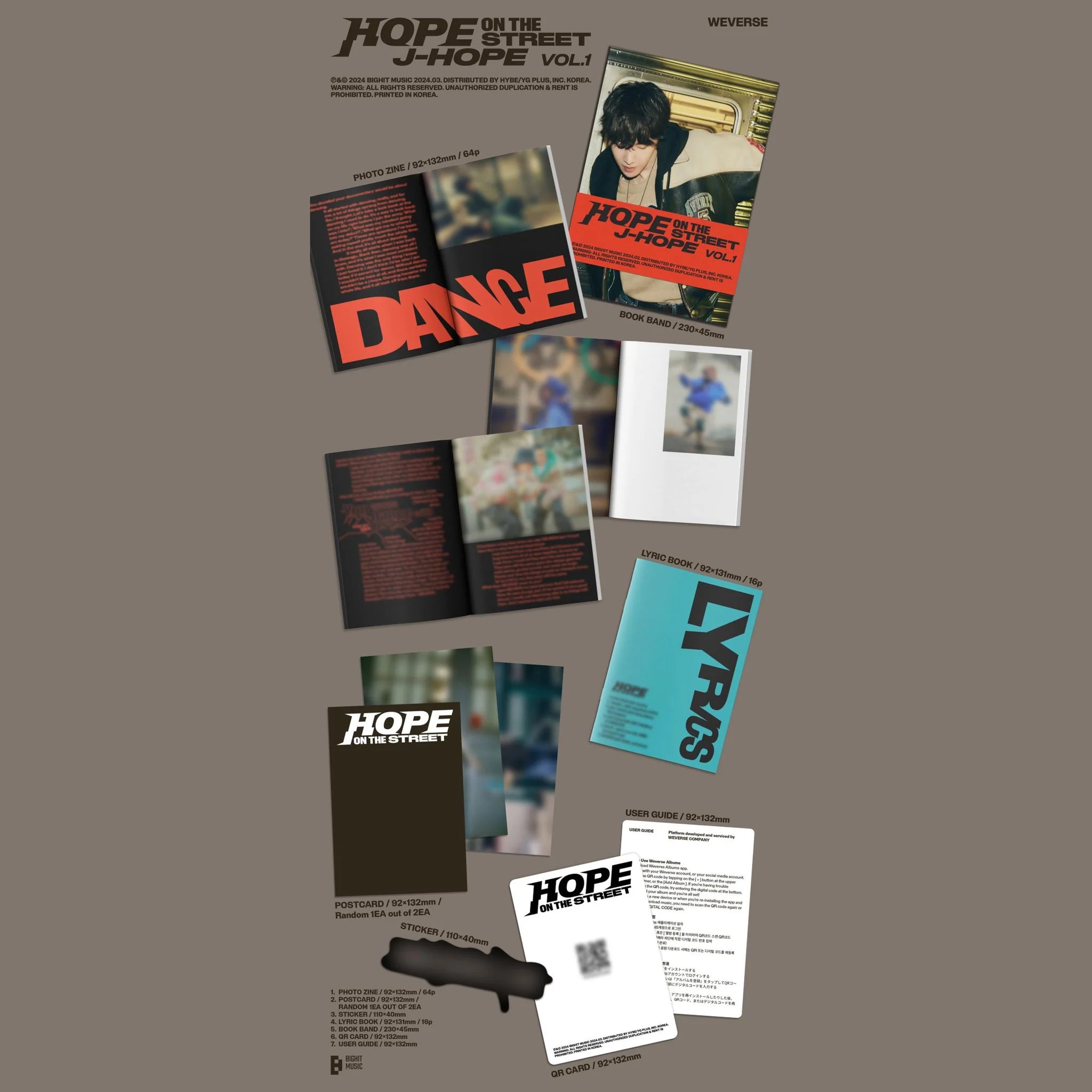 BTS JHOPE 'HOPE ON THE STREET VOL. 1' SPECIAL ALBUM WEVERSE VER.
