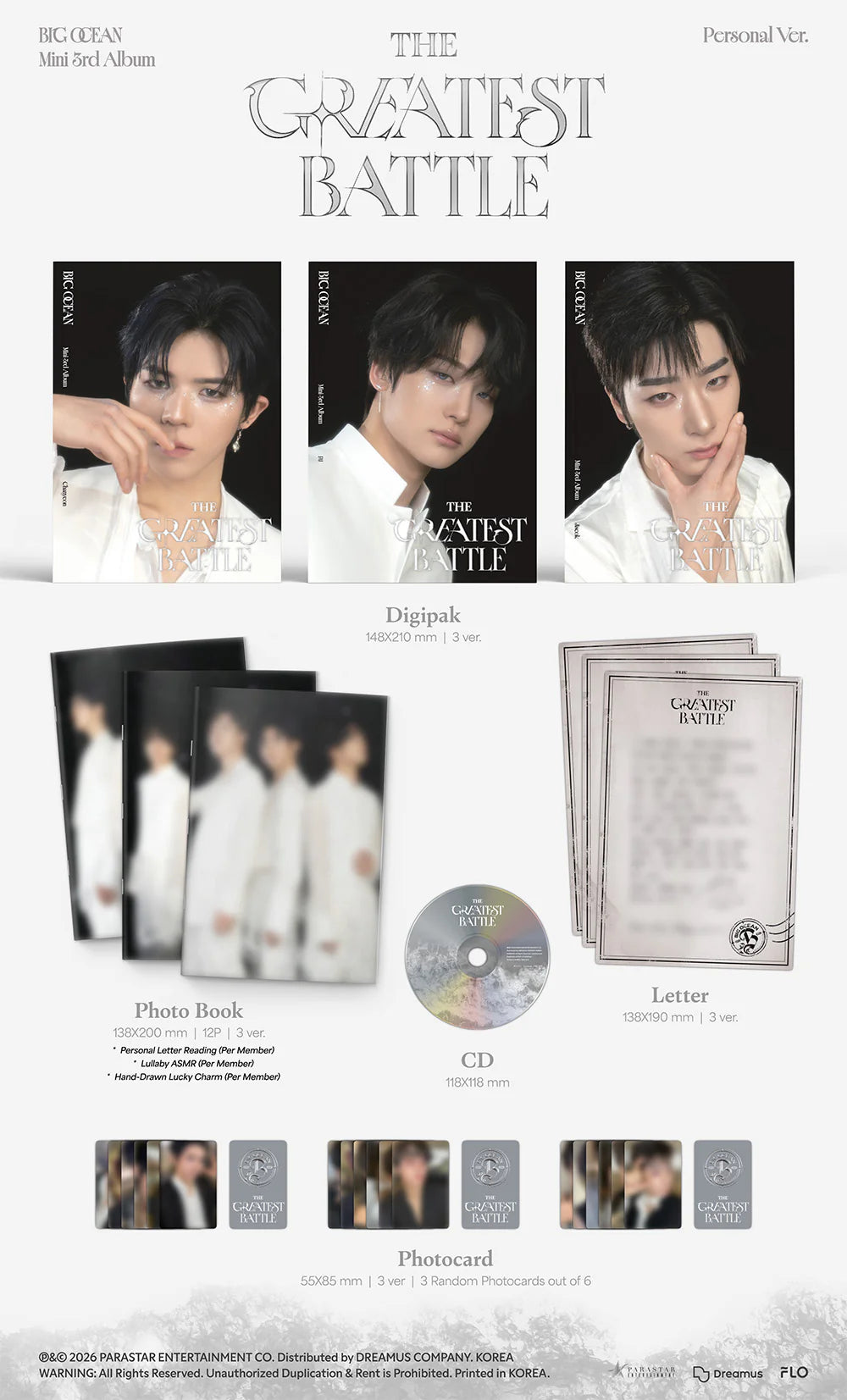 BIG OCEAN 'THE GREATEST BATTLE' 3RD MINI ALBUM PERSONAL VER.