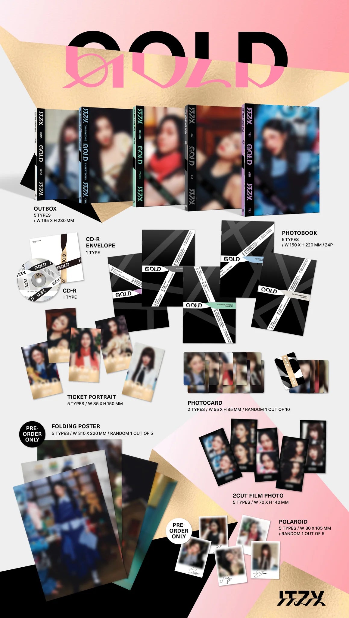 ITZY 'GOLD' 9TH MINI ALBUM DIGIPACK VER. [RANDOM]