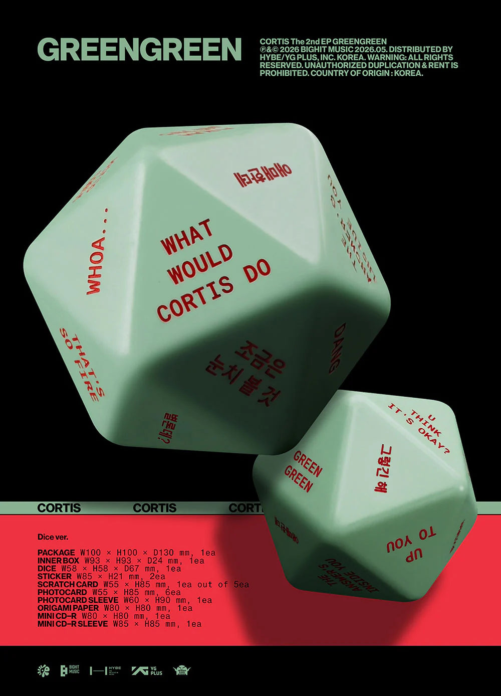 CORTIS 'GREENGREEN' 2ND EP DICE VER.
