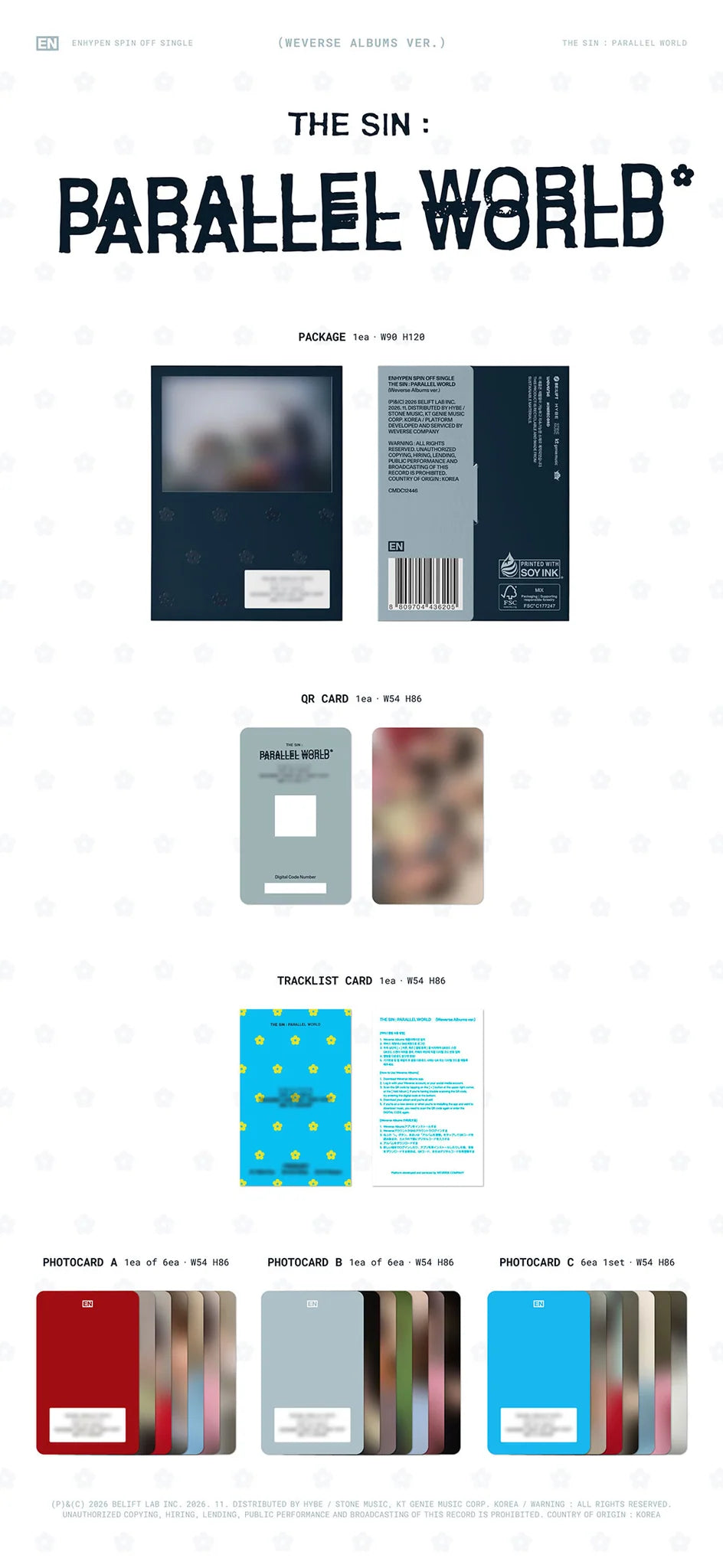 <b>[PRE-ORDER]</b> ENHYPEN 'THE SIN : PARALLEL WORLD' SPINOFF SINGLE ALBUM WEVERSE VER.