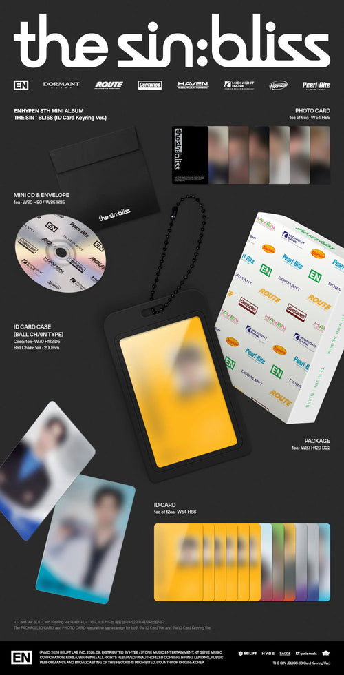 <b>[PRE-ORDER]</b> ENHYPEN 'THE SIN : BLISS' 8TH MINI ALBUM ID CARD KEYRING VER.
