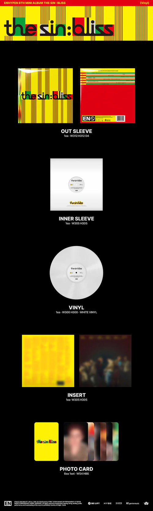 <b>[PRE-ORDER]</b> ENHYPEN 'THE SIN : BLISS' 8TH MINI ALBUM VINYL