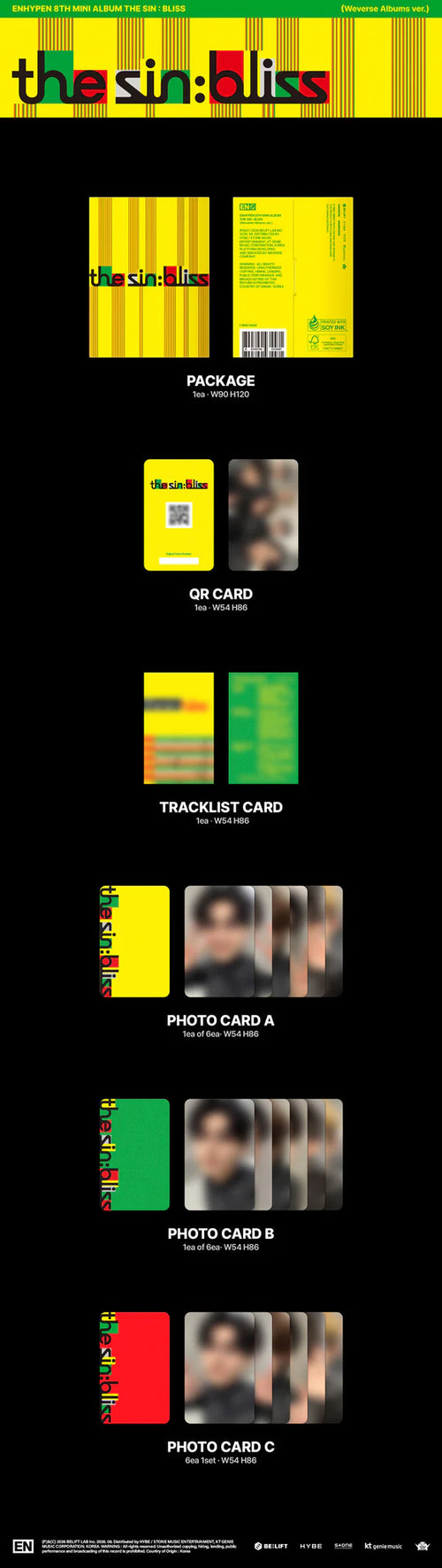 <b>[PRE-ORDER]</b> ENHYPEN 'THE SIN : BLISS' 8TH MINI ALBUM WEVERSE VER.