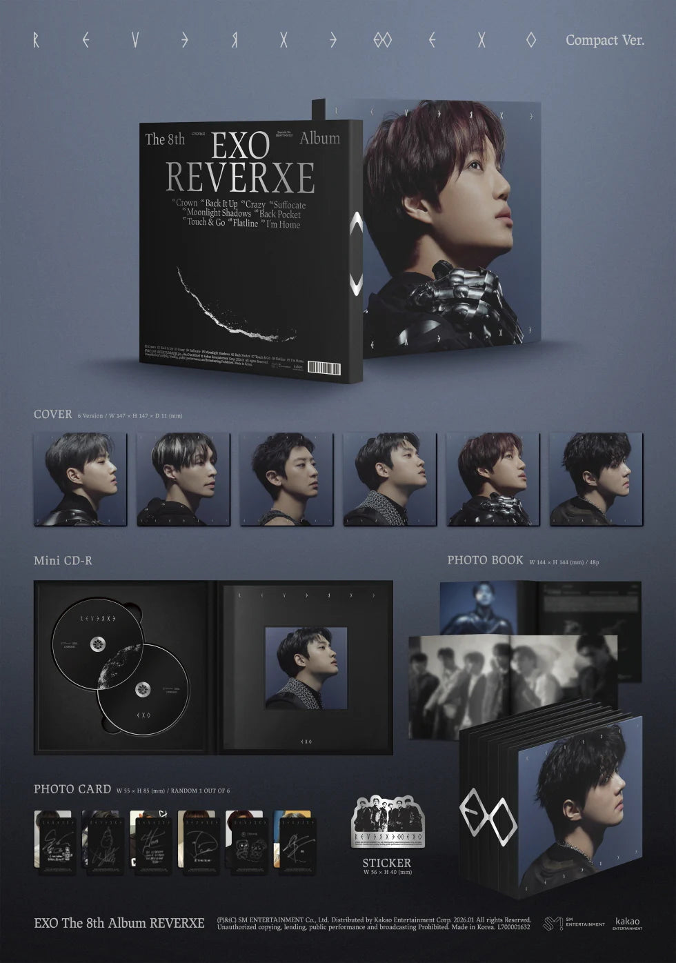 EXO 'REVERXE' 8TH FULL ALBUM COMPACT VER.