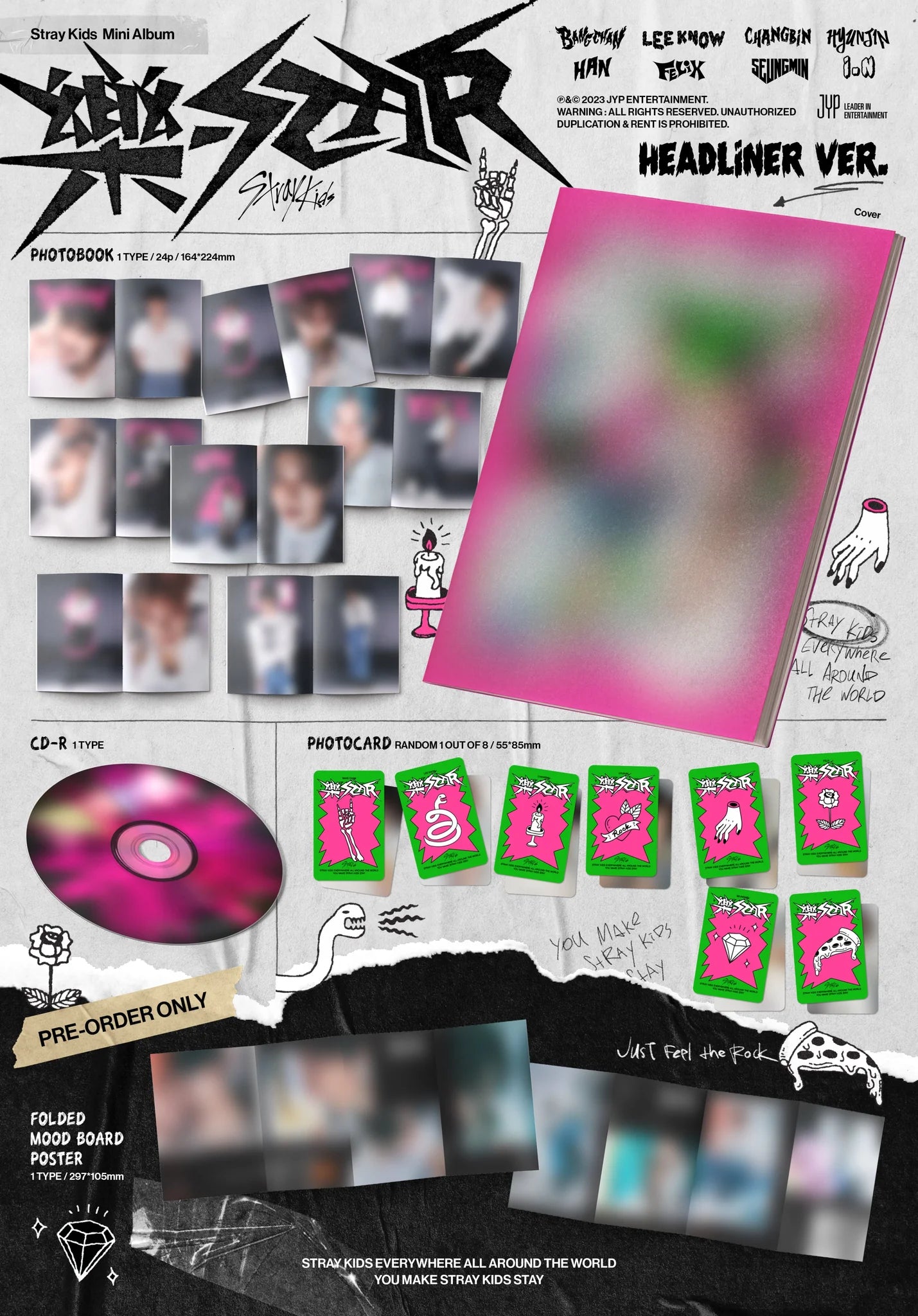 STRAY KIDS '樂-STAR' 8TH MINI ALBUM HEADLINER VER.