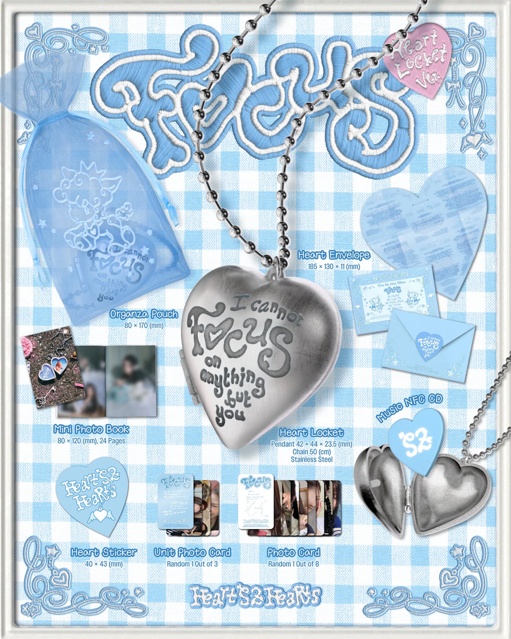 HEARTS2HEARTS 'FOCUS' 1ST MINI ALBUM HEART LOCKET VER.