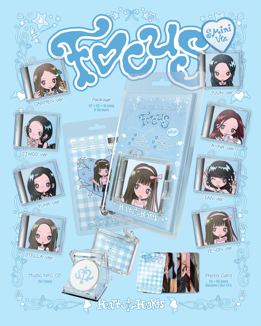 HEARTS2HEARTS 'FOCUS' 1ST MINI ALBUM SMINI VER.