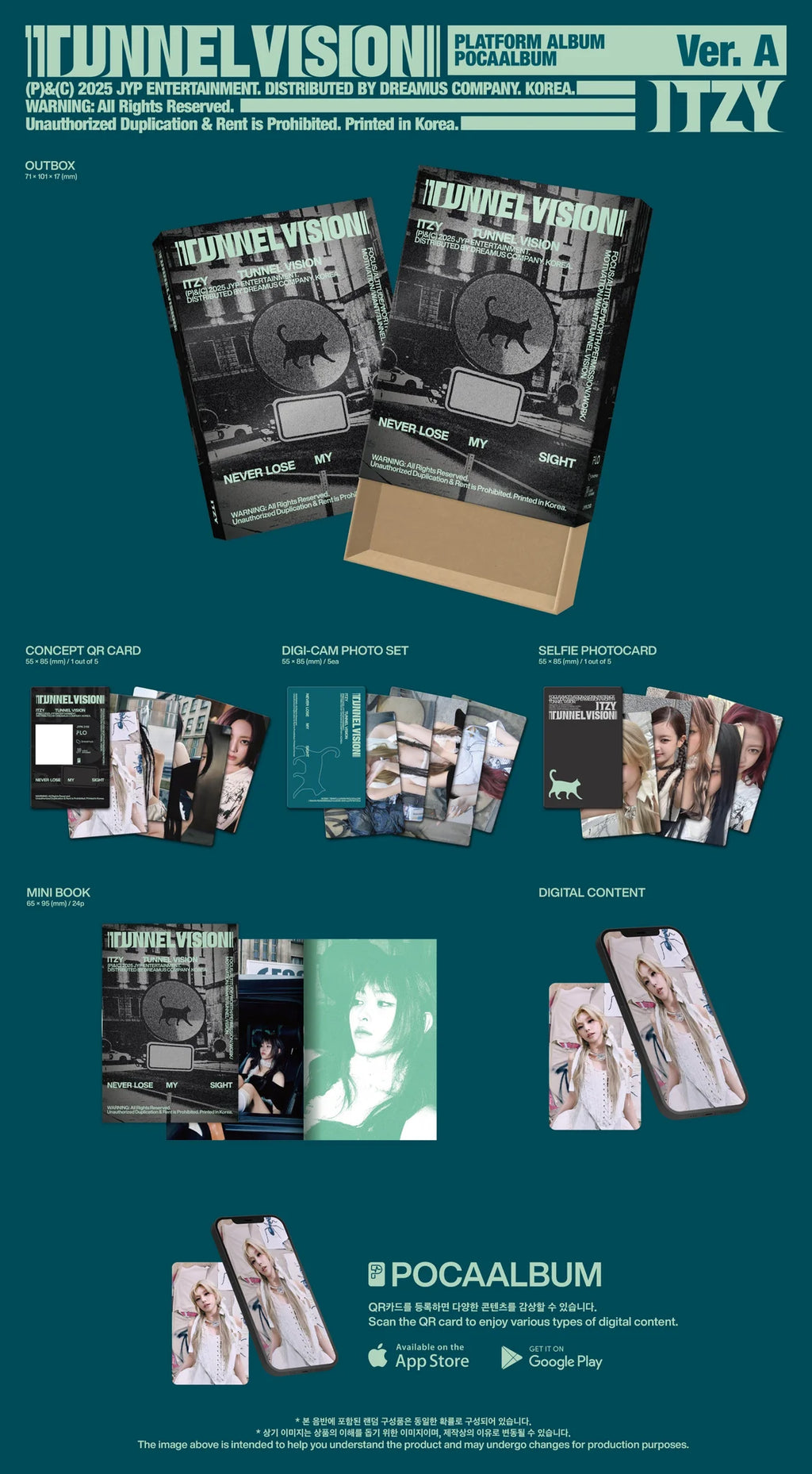 ITZY 'TUNNEL VISION' 11TH MINI ALBUM POCAALBUM VER.