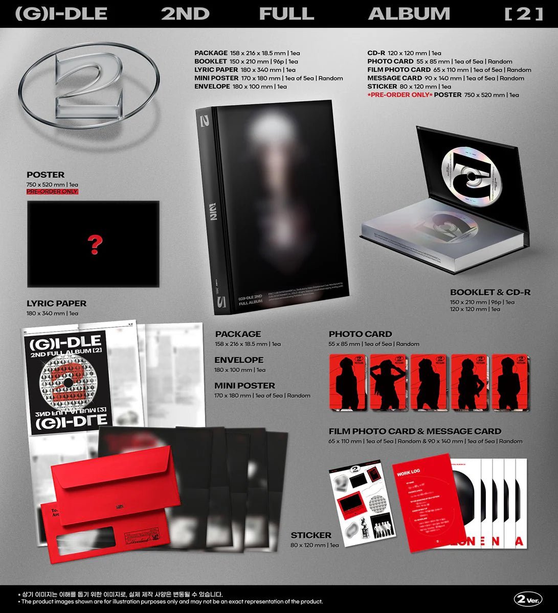 (G)I-DLE '2' 2ND STUDIO ALBUM REGULAR VER.