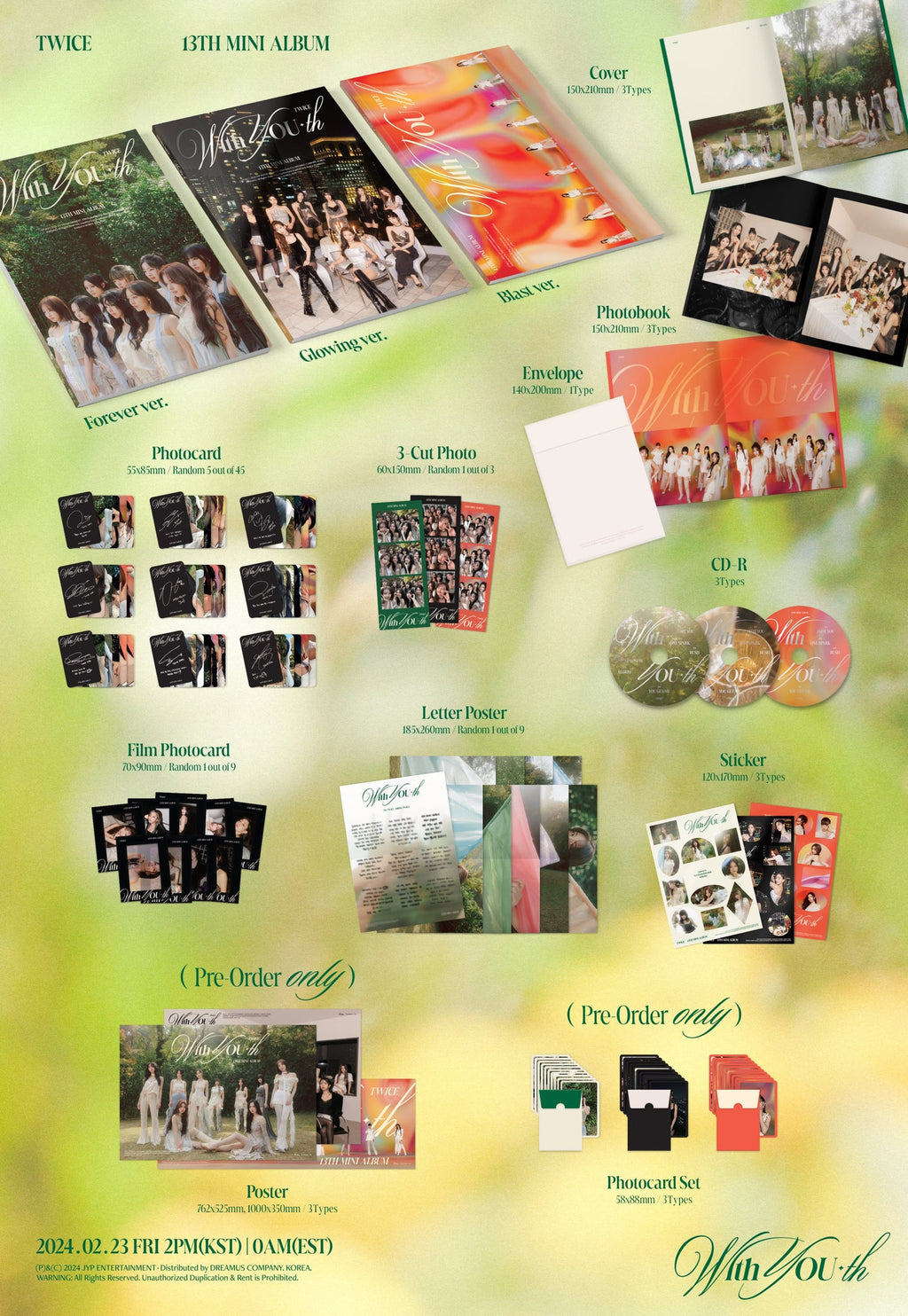TWICE 'WITH YOU-TH' 13TH MINI ALBUM REGULAR VER.