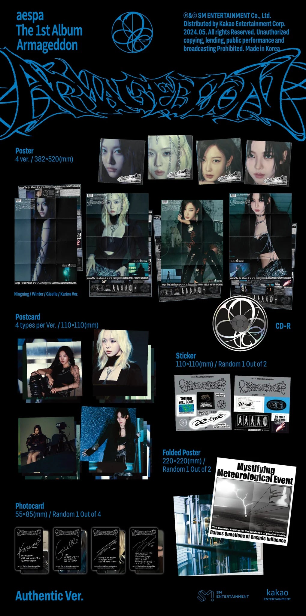 AESPA 'ARMAGEDDON' 1ST STUDIO ALBUM POSTER VER. (RANDOM)