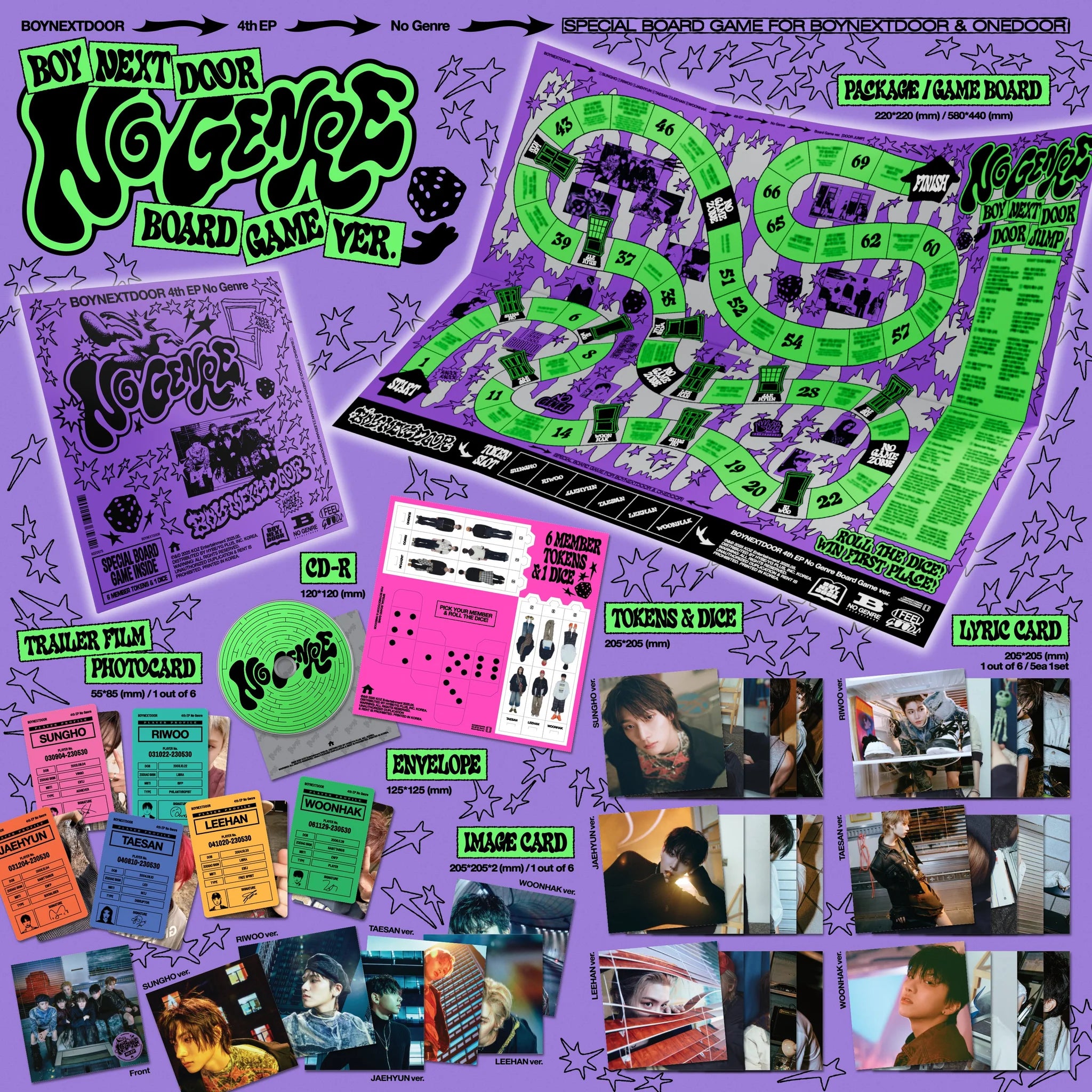 BOYNEXTDOOR 'NO GENRE' 4TH EP ALBUM BOARD GAME VER.