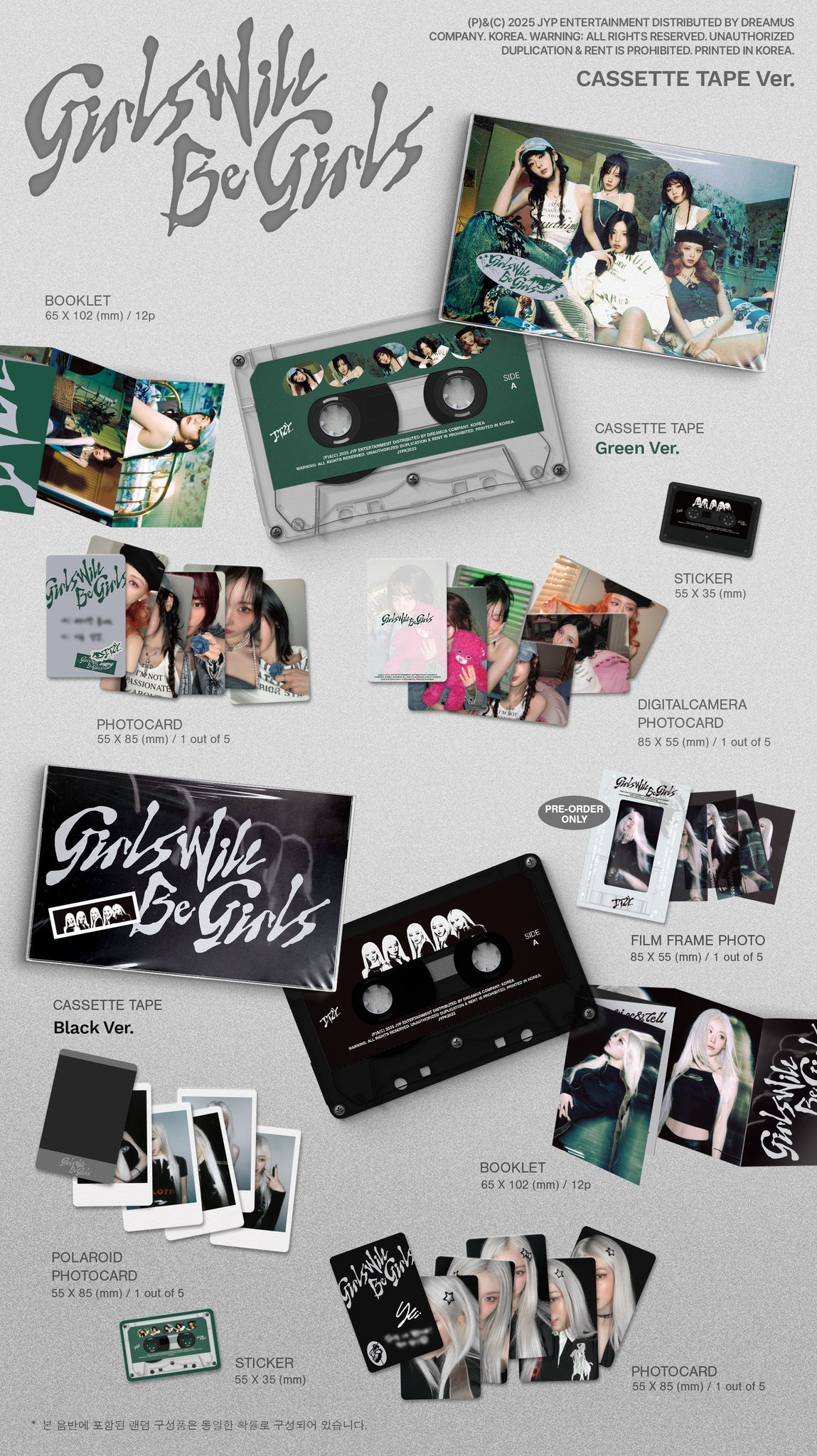 ITZY 'GIRLS WILL BE GIRLS' 10TH MINI ALBUM CASSETTE TAPE VER.