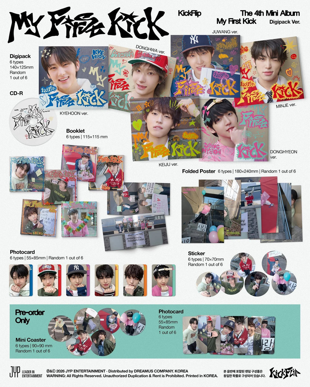 KICKFLIP 'MY FIRST KICK' 4TH MINI ALBUM DIGIPACK VER.