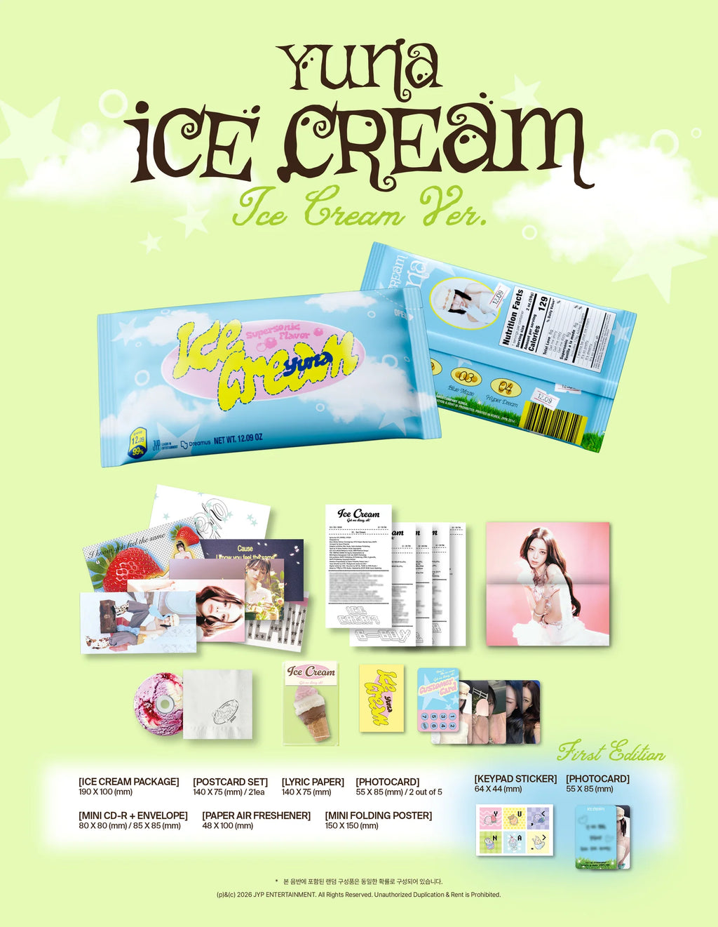 ITZY YUNA 'ICE CREAM' 1ST MINI ALBUM ICE CREAM VER.