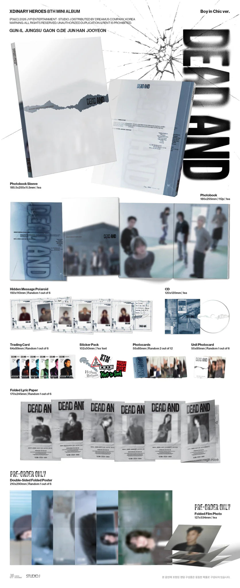 XDINARY HEROS 'DEAD AND' 8TH MINI ALBUM
