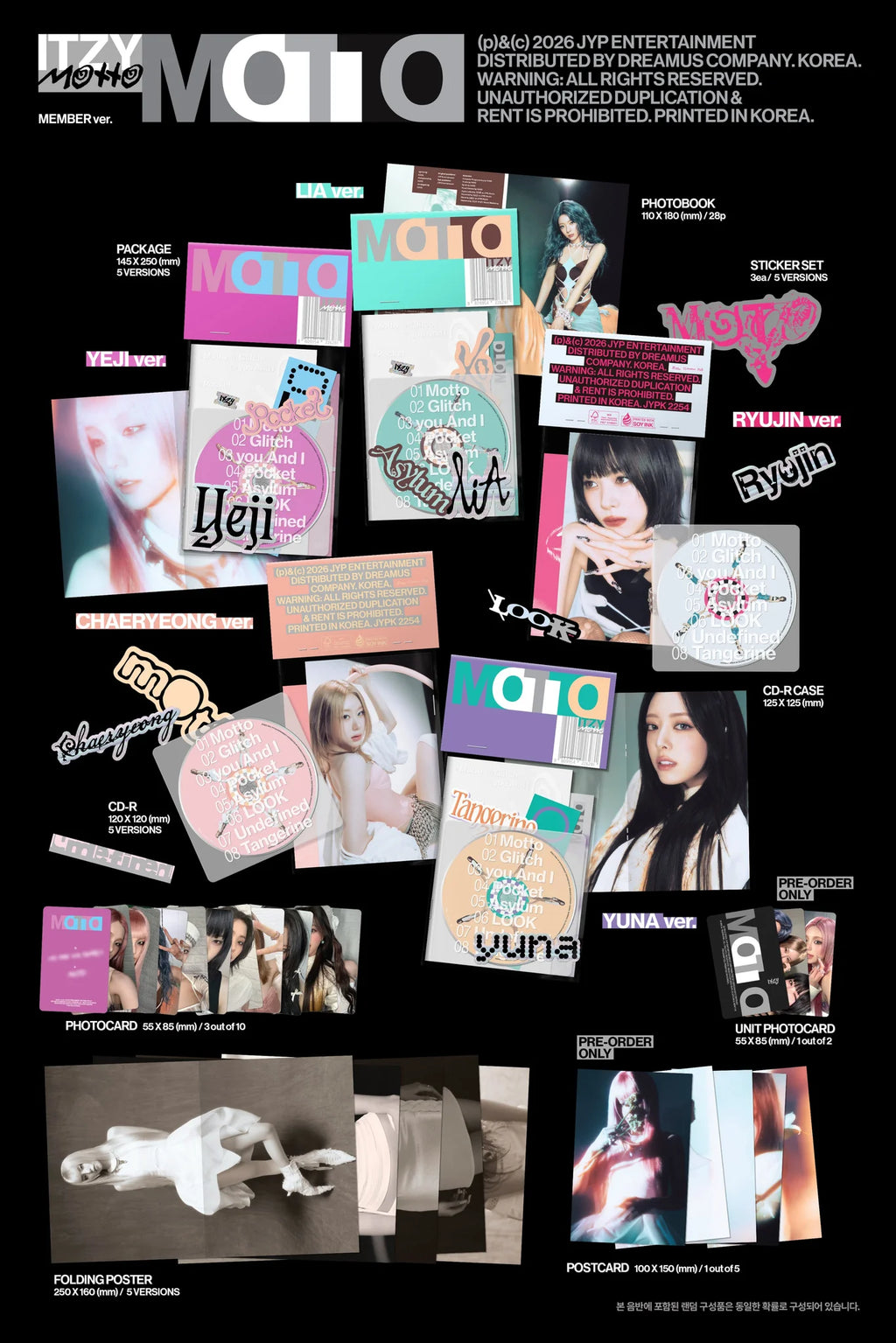 ITZY 'MOTTO' 12TH MINI ALBUM MEMBER VER.