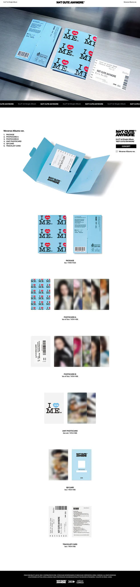 ILLIT 'NOT CUTE ANYMORE' 1ST SINGLE ALBUM WEVERSE VER.