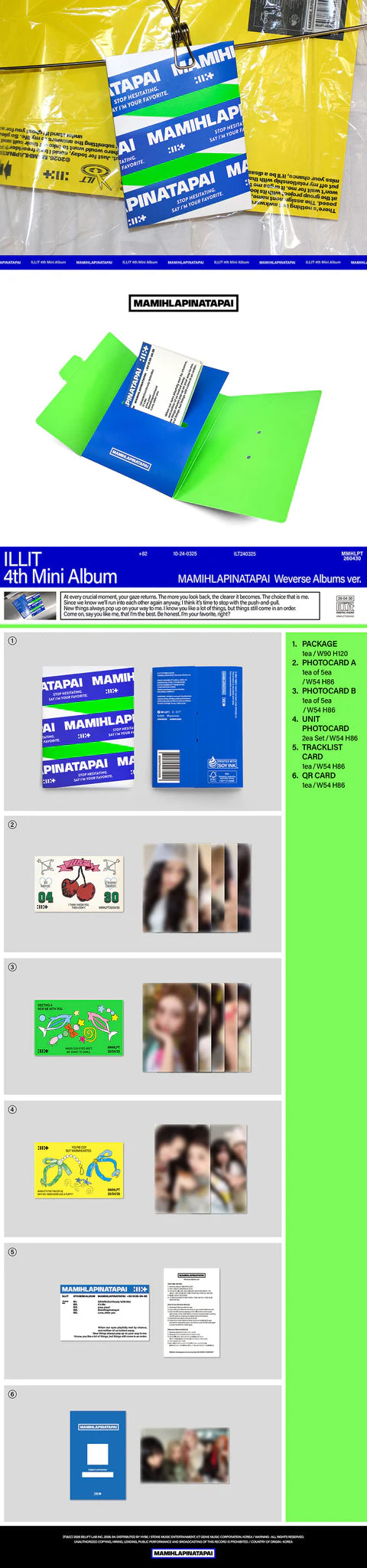 ILLIT 'MAMIHLAPINATAPAI' 4TH MINI ALBUM WEVERSE ALBUMS VER.